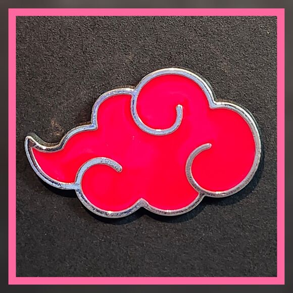 Naruto Akatsuki Cloud Logo 1" Enamel Pin - Picture 1 of 1